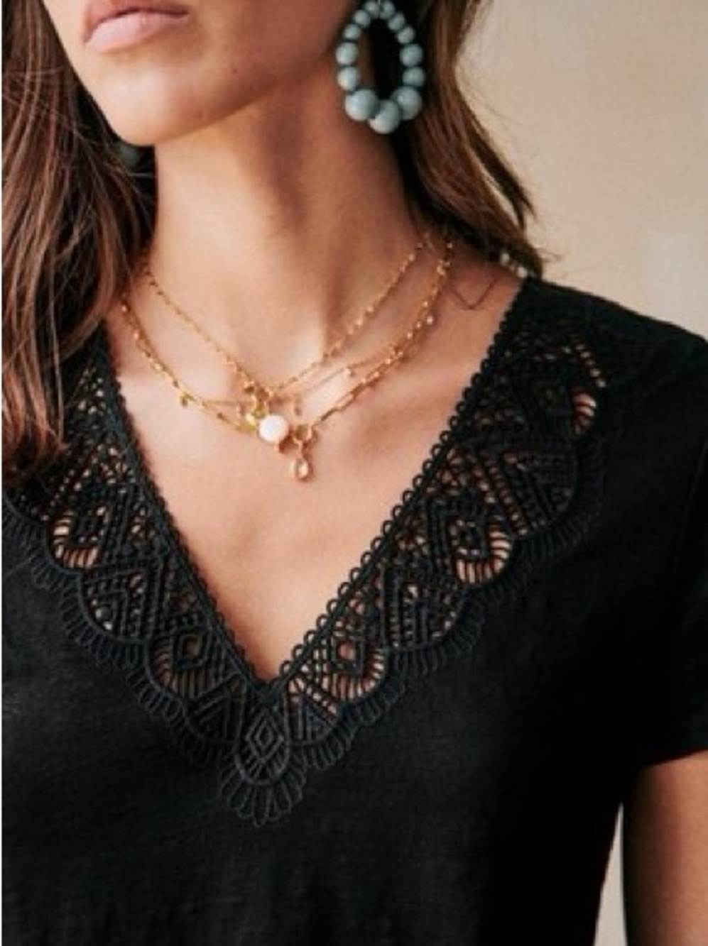 Sezane | Elea Linen T-Shirt | Black, XS
